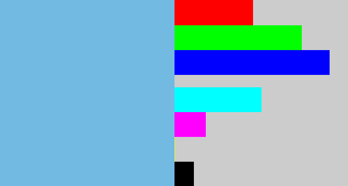 Hex color #72bae2 - lightblue