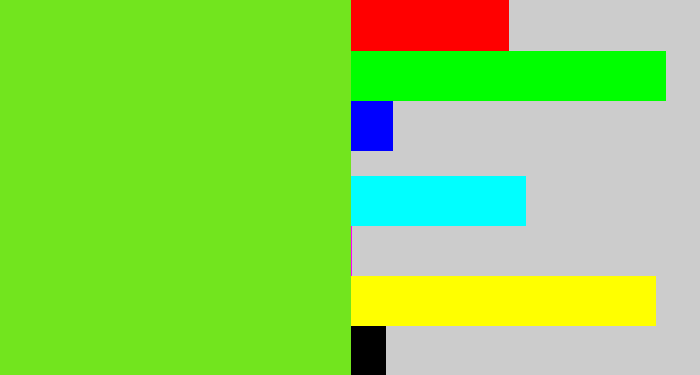 Hex color #72e51e - toxic green