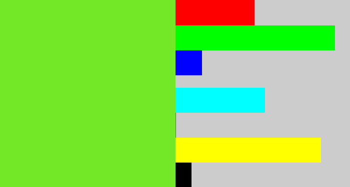 Hex color #72e827 - toxic green