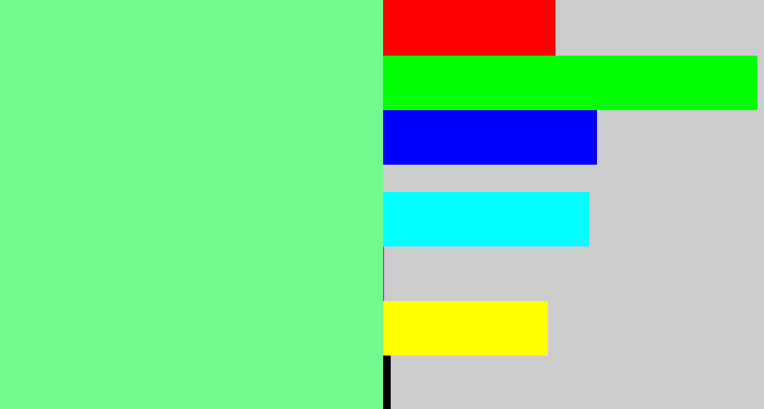 Hex color #72fa8f - lightgreen
