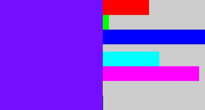 Hex color #730ffe - purply blue