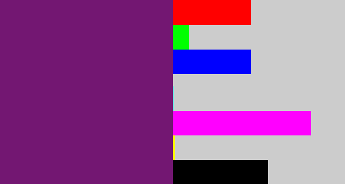 Hex color #731772 - darkish purple