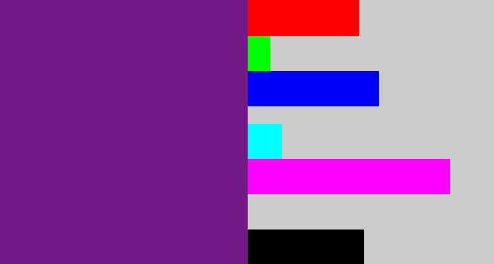 Hex color #731886 - darkish purple