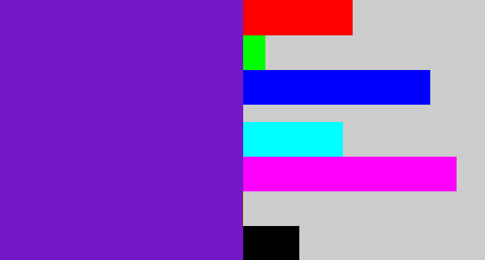 Hex color #7318c4 - purple/blue