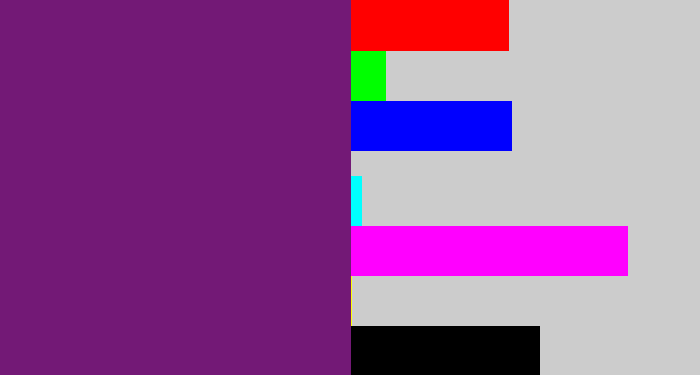 Hex color #731976 - darkish purple