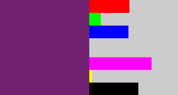 Hex color #732270 - darkish purple