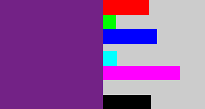 Hex color #732286 - darkish purple