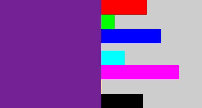 Hex color #732296 - purple
