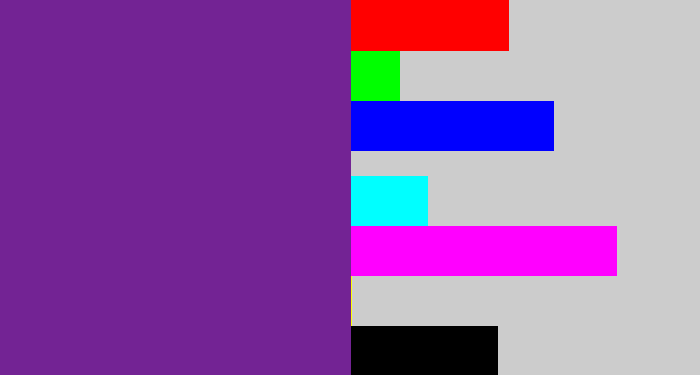 Hex color #732394 - purple