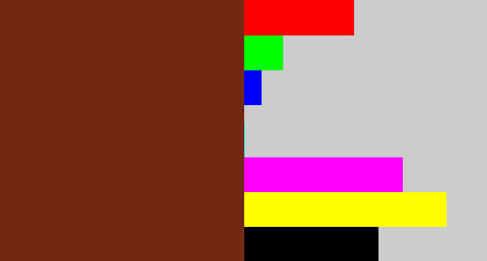 Hex color #732813 - reddish brown