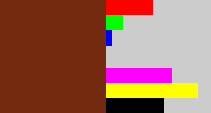 Hex color #732a0f - reddish brown