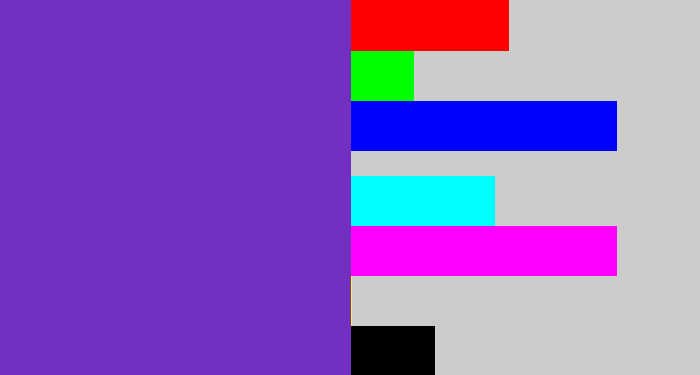 Hex color #732ec2 - bluey purple