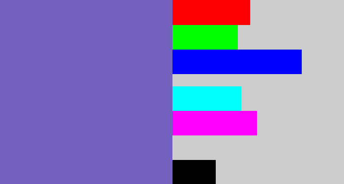 Hex color #7361bf - light indigo