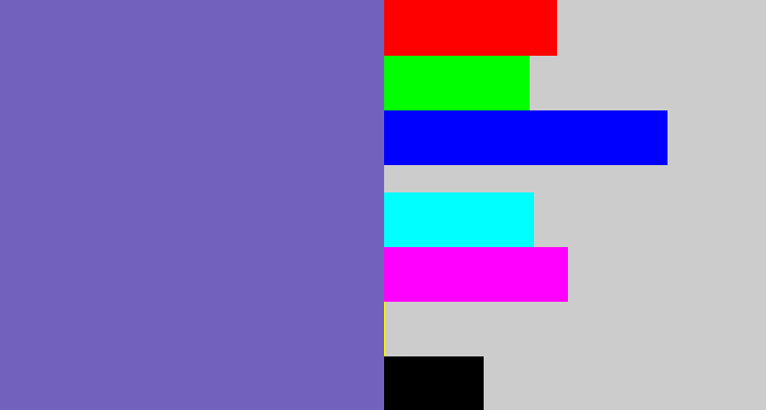 Hex color #7362bd - light indigo