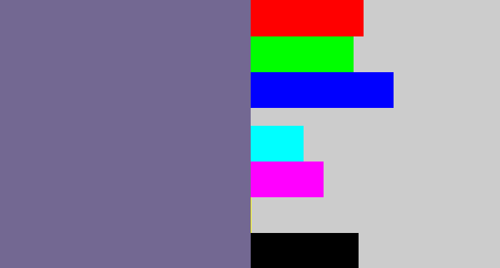 Hex color #736892 - grey purple