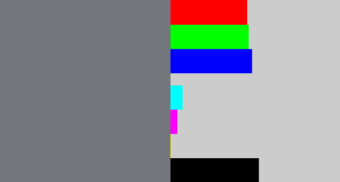 Hex color #73767b - medium grey
