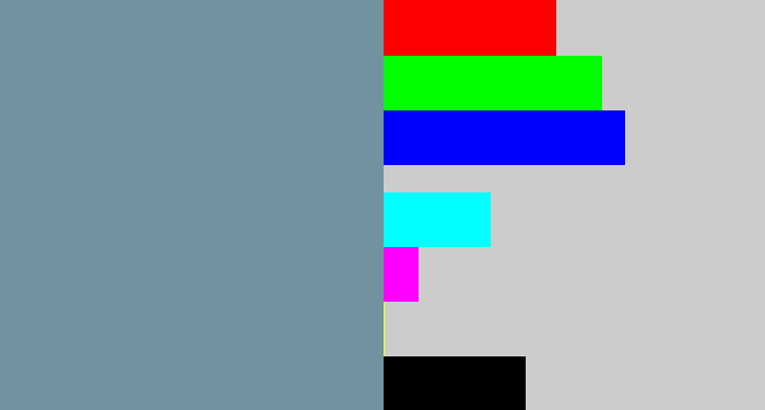 Hex color #7392a0 - blue/grey