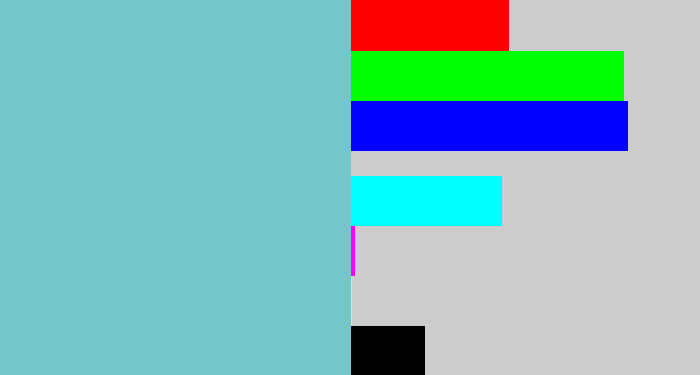 Hex color #73c6c9 - seafoam blue