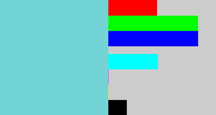 Hex color #73d4d4 - seafoam blue