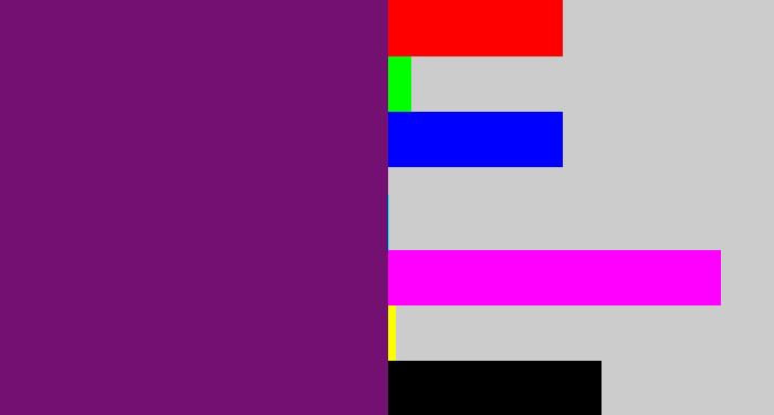 Hex color #741072 - darkish purple