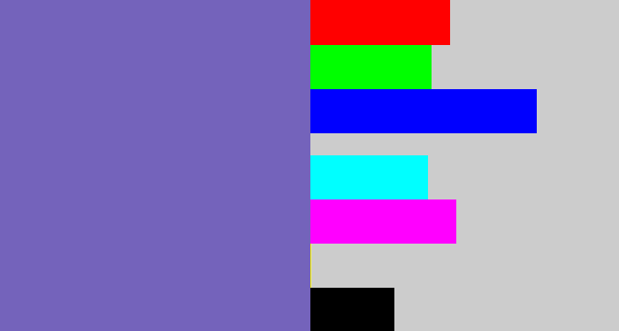 Hex color #7463bb - iris