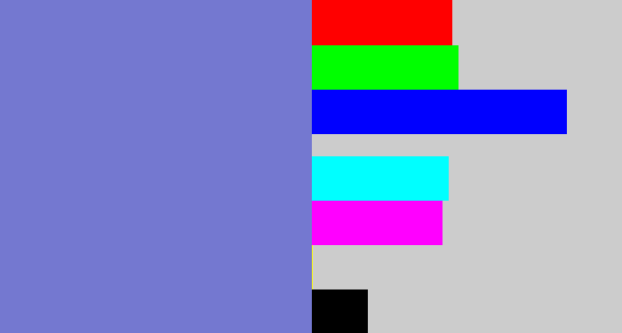 Hex color #7478d0 - dark periwinkle