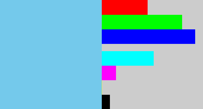 Hex color #74c9eb - lightblue