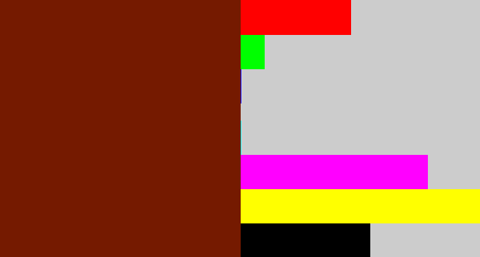 Hex color #751a00 - reddy brown