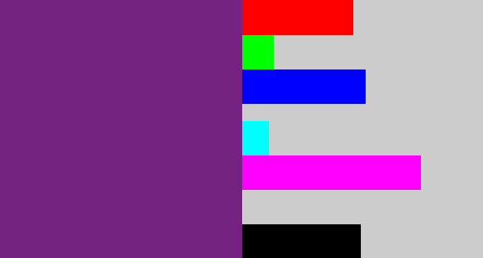 Hex color #752283 - darkish purple