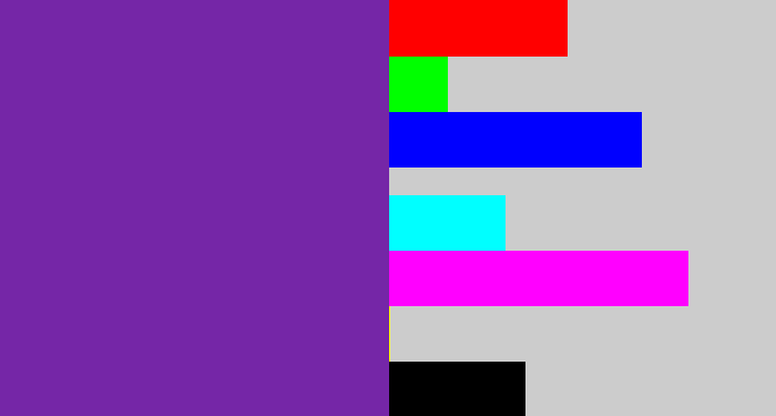 Hex color #7526a7 - purple