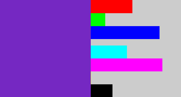 Hex color #7528c2 - purple/blue