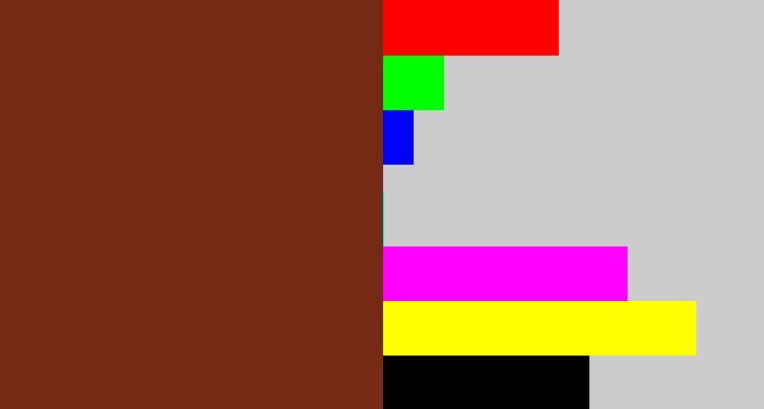 Hex color #752a15 - reddish brown
