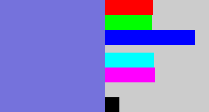 Hex color #7572dc - dark periwinkle