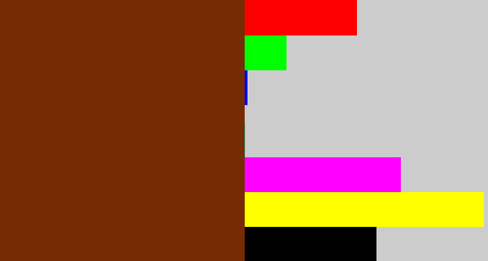 Hex color #762b02 - chestnut