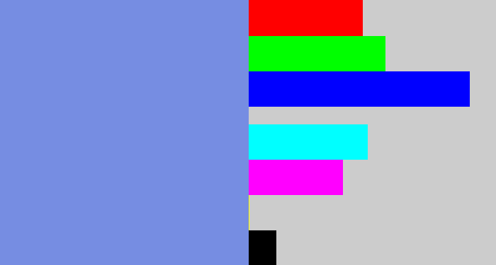 Hex color #768de2 - soft blue