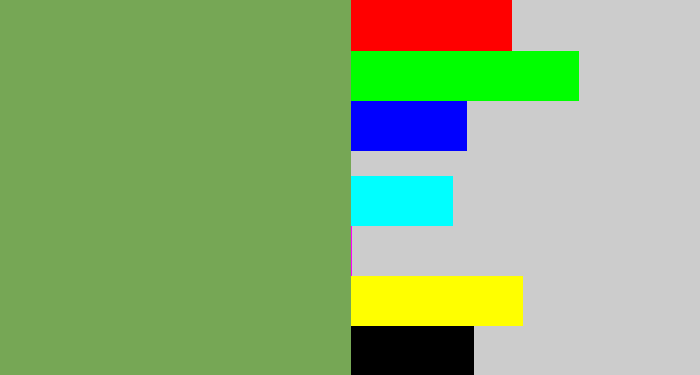 Hex color #76a755 - asparagus