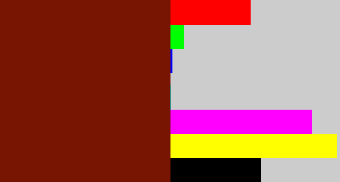 Hex color #771402 - reddy brown