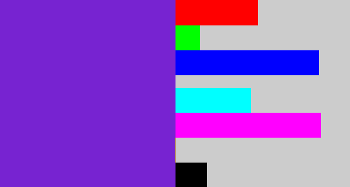 Hex color #7723d1 - purple/blue