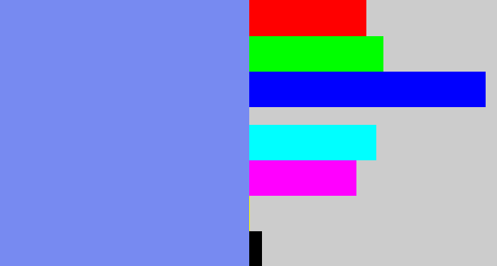 Hex color #778af1 - soft blue
