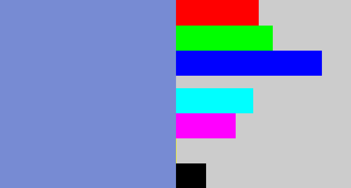 Hex color #778bd3 - soft blue