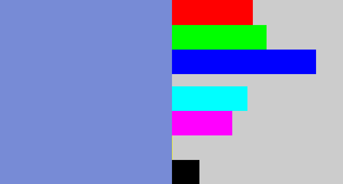 Hex color #778bd6 - soft blue