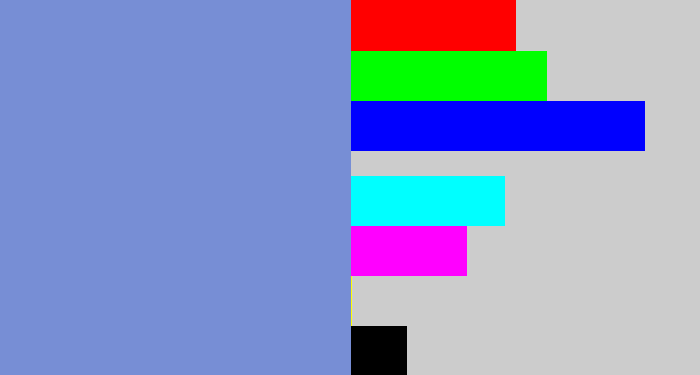 Hex color #778ed5 - soft blue