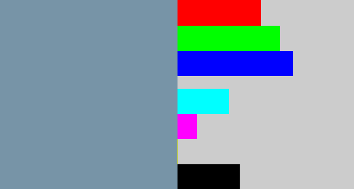 Hex color #7794a7 - blue/grey