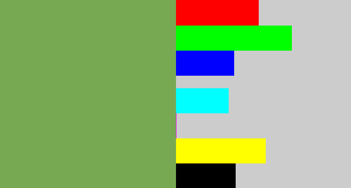 Hex color #77a953 - asparagus