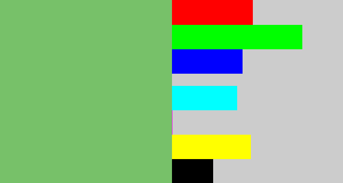 Hex color #77c169 - soft green