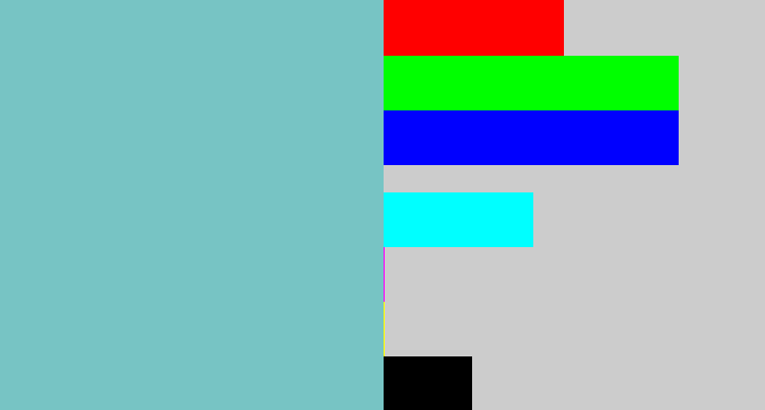 Hex color #77c4c4 - seafoam blue