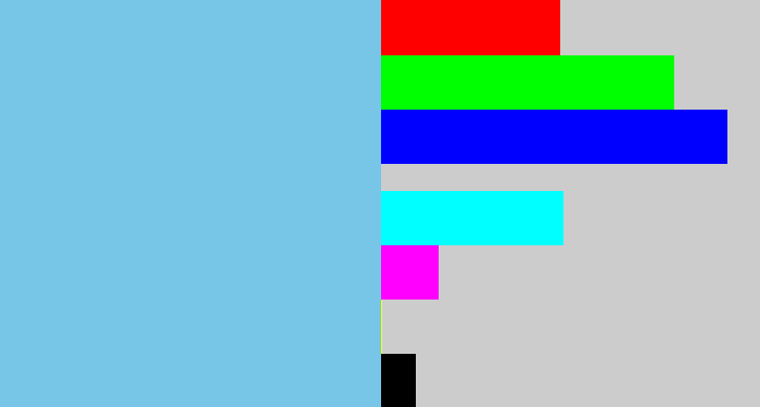 Hex color #77c5e7 - lightblue