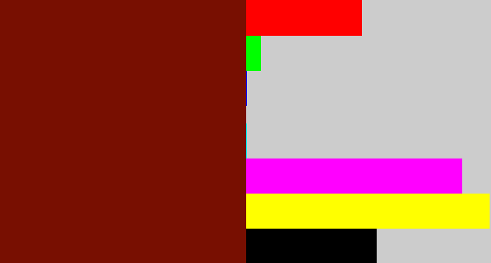 Hex color #780f01 - reddy brown