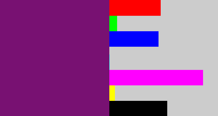 Hex color #781172 - darkish purple