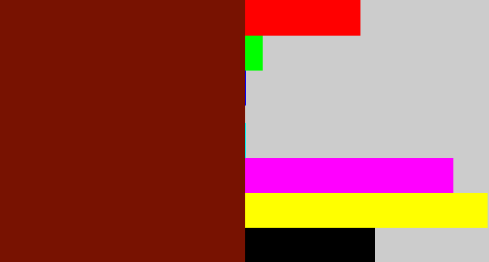 Hex color #781201 - reddy brown